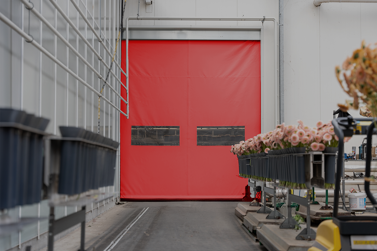 640PR Industrietor Hochgeschwindigkeit rot