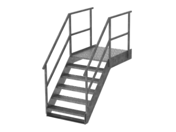 Dock stairs for the loading bay