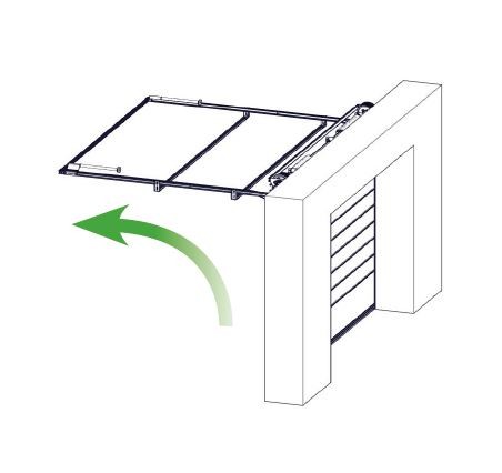 High speed sectional door opening speed