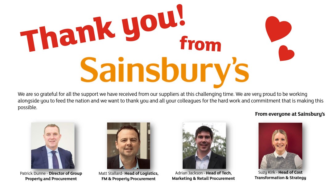 Thank you from Sainbury's